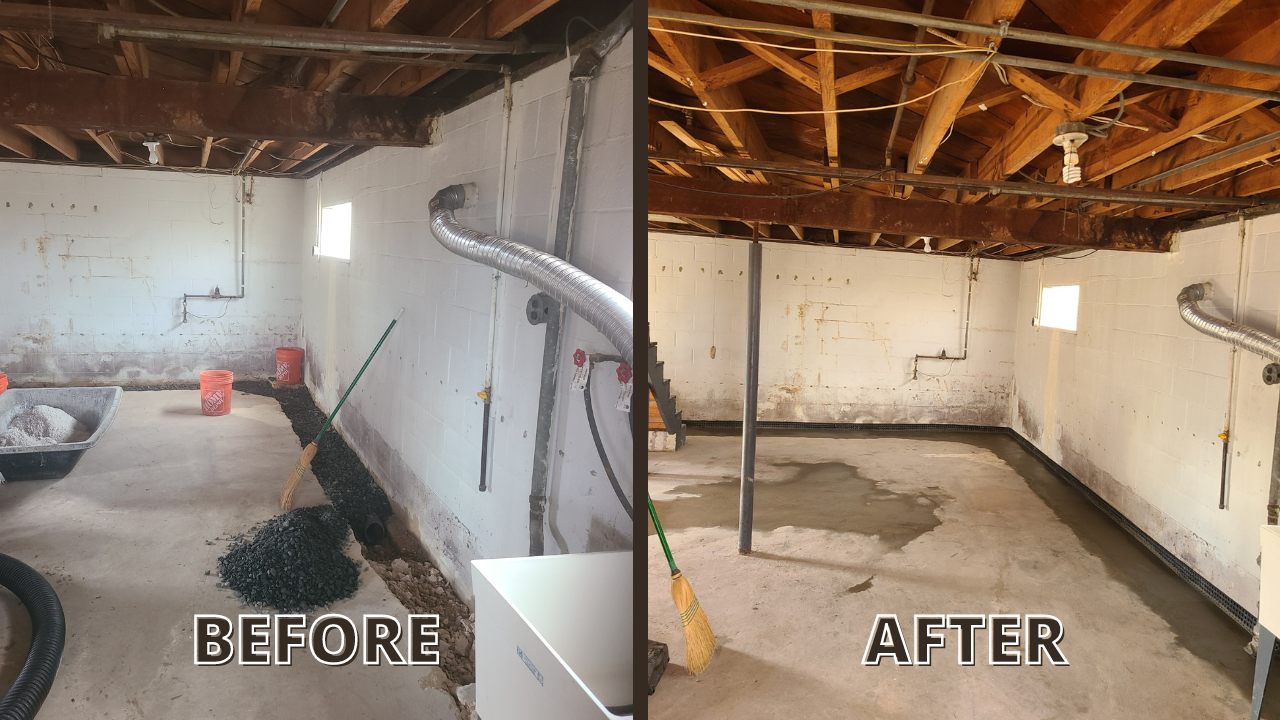 Before and After Basement Waterproofing