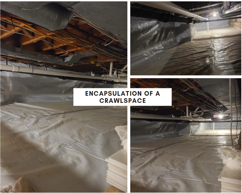 Encapsulation of a crawlspace in Baltimore, Maryland